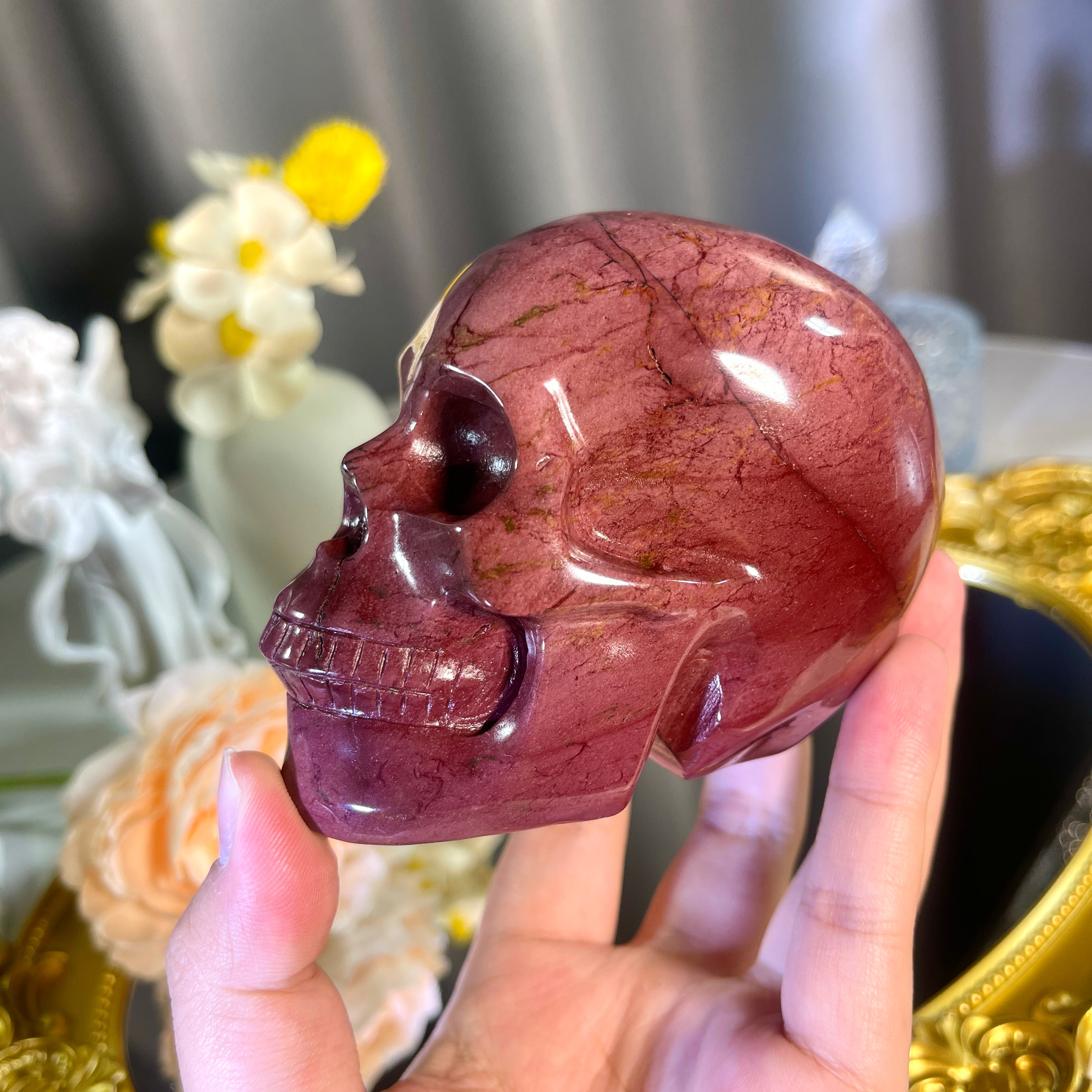 3"+ Mookaite Skull 1PC