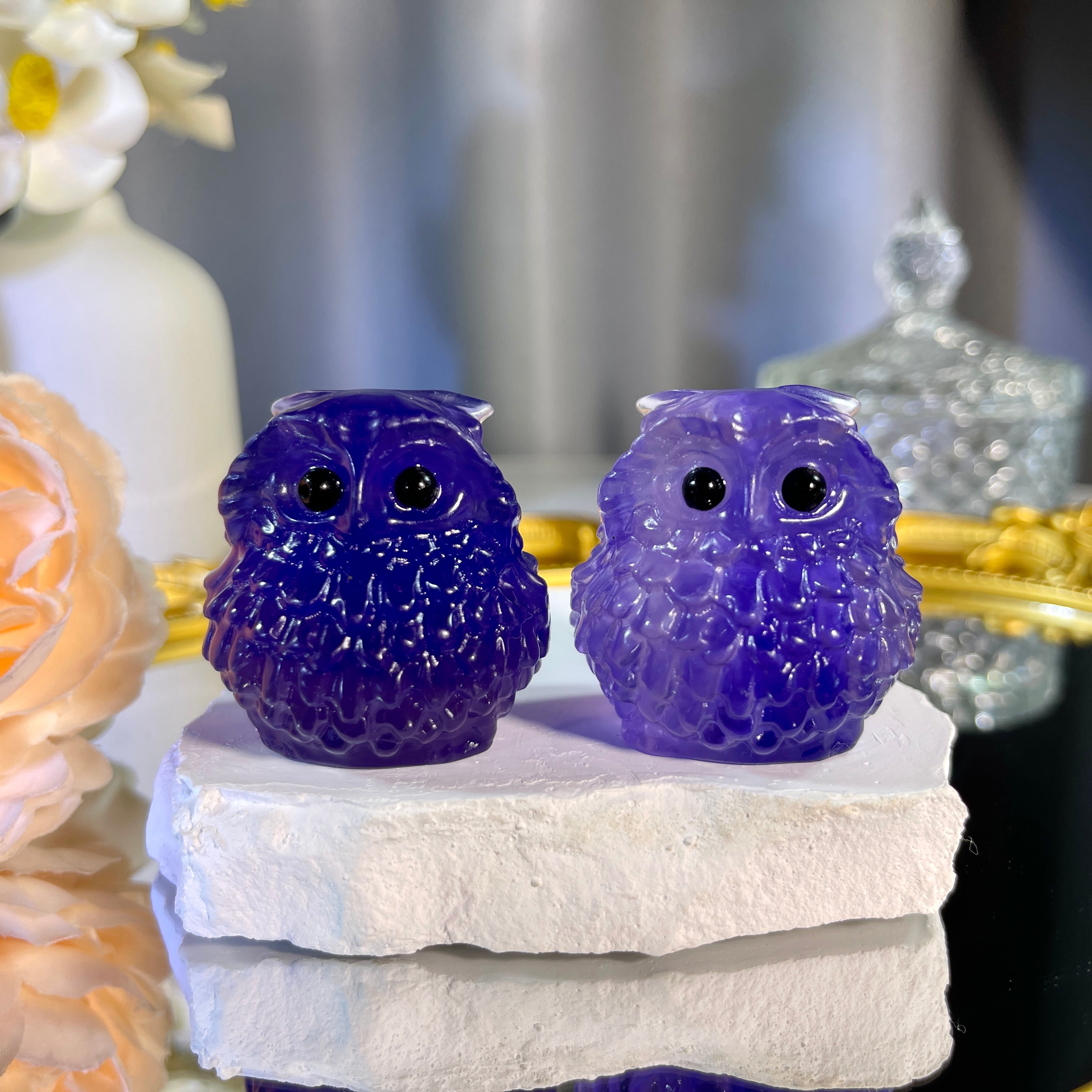 1.5"+ Fluorite Owl 1PC