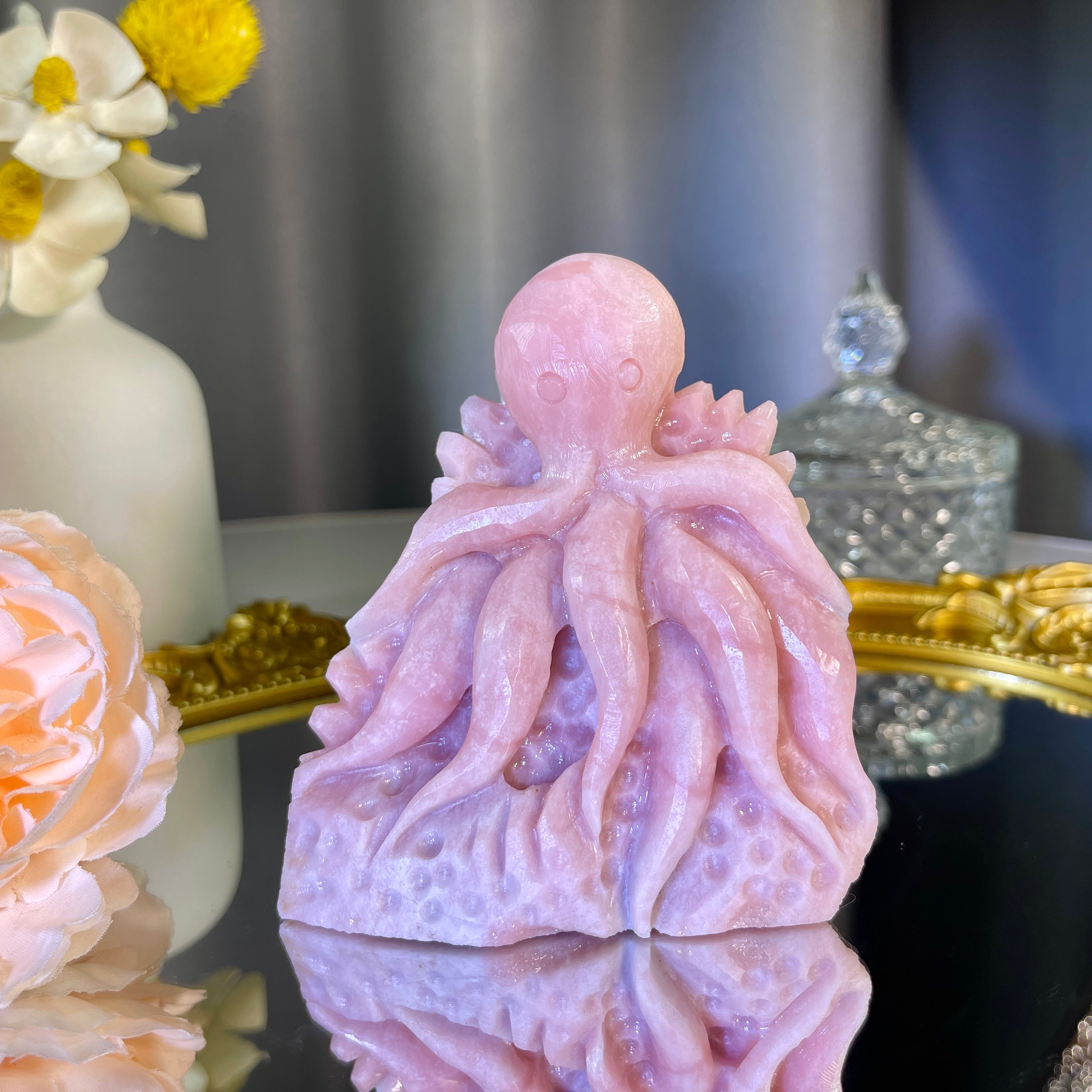 Pink Opal Octopus 1PC