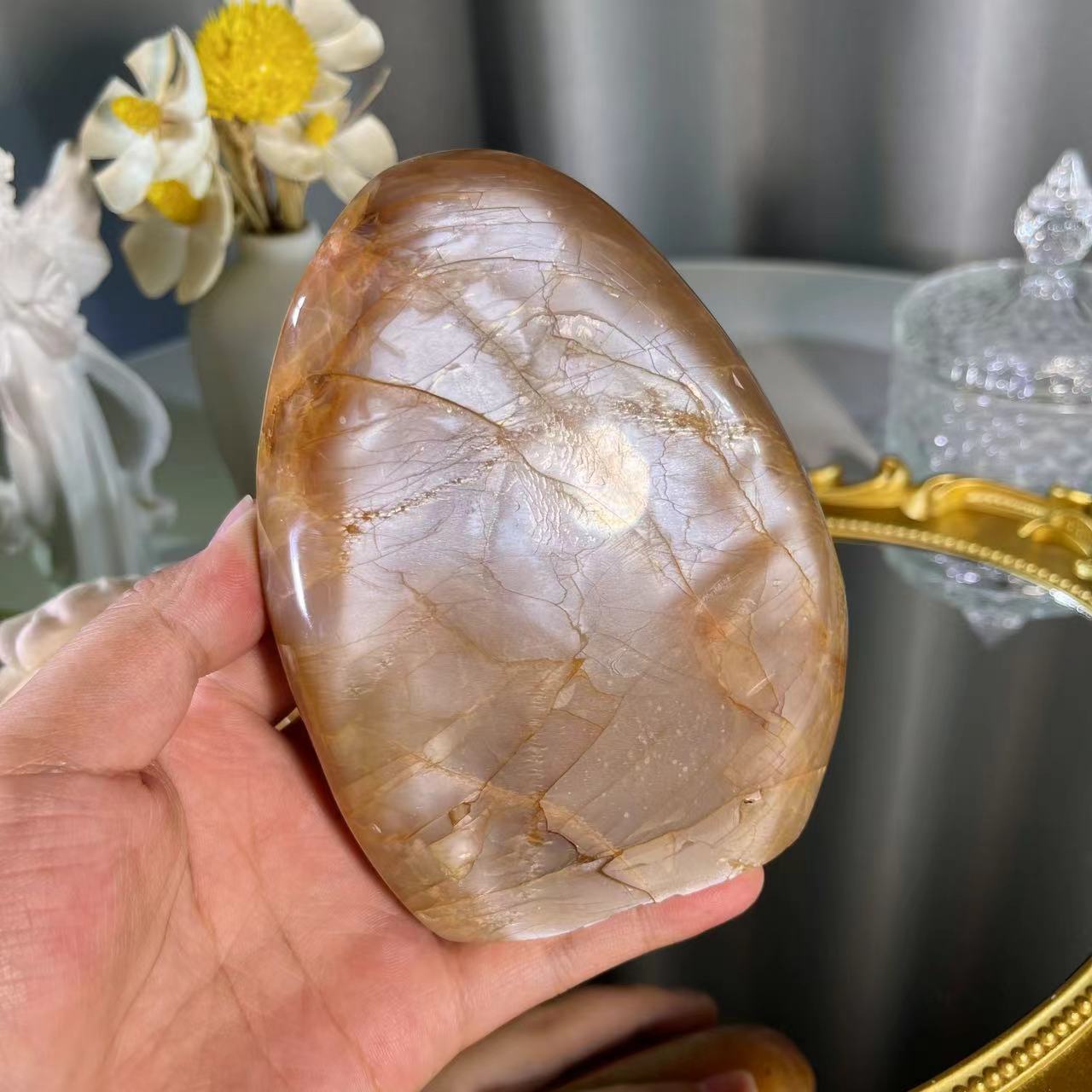 588g Orange Moonstone Freeform 1PC