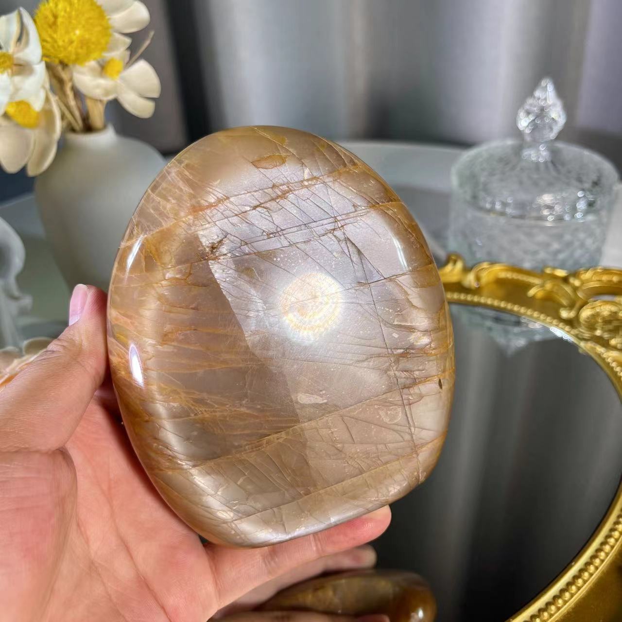 650g Orange Moonstone Freeform 1PC