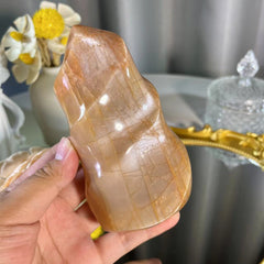 491g Orange Moonstone Flame 1PC