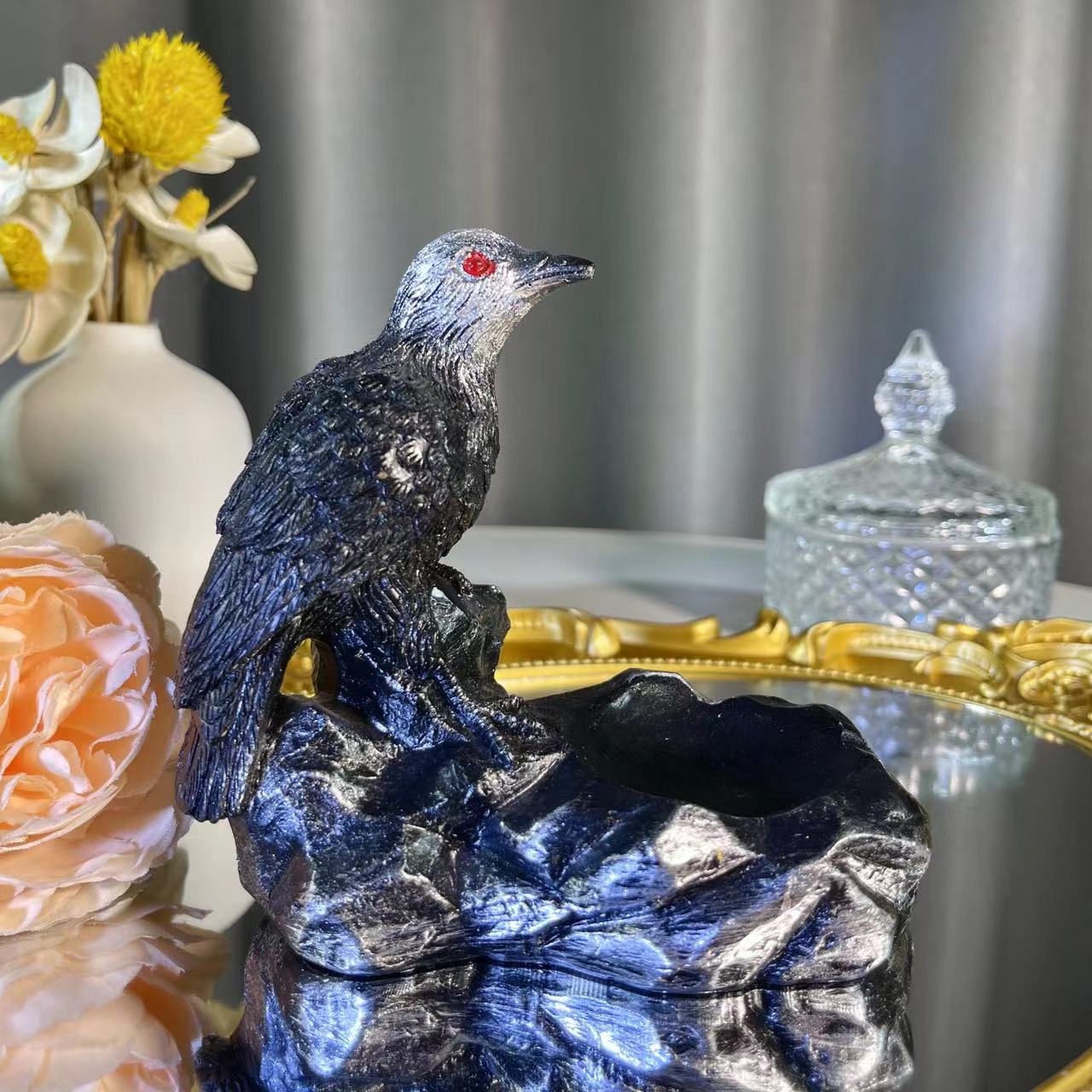 Resin Crow Sphere Holder 1PC