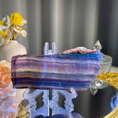 Rainbow Fluorite Slice 1PC