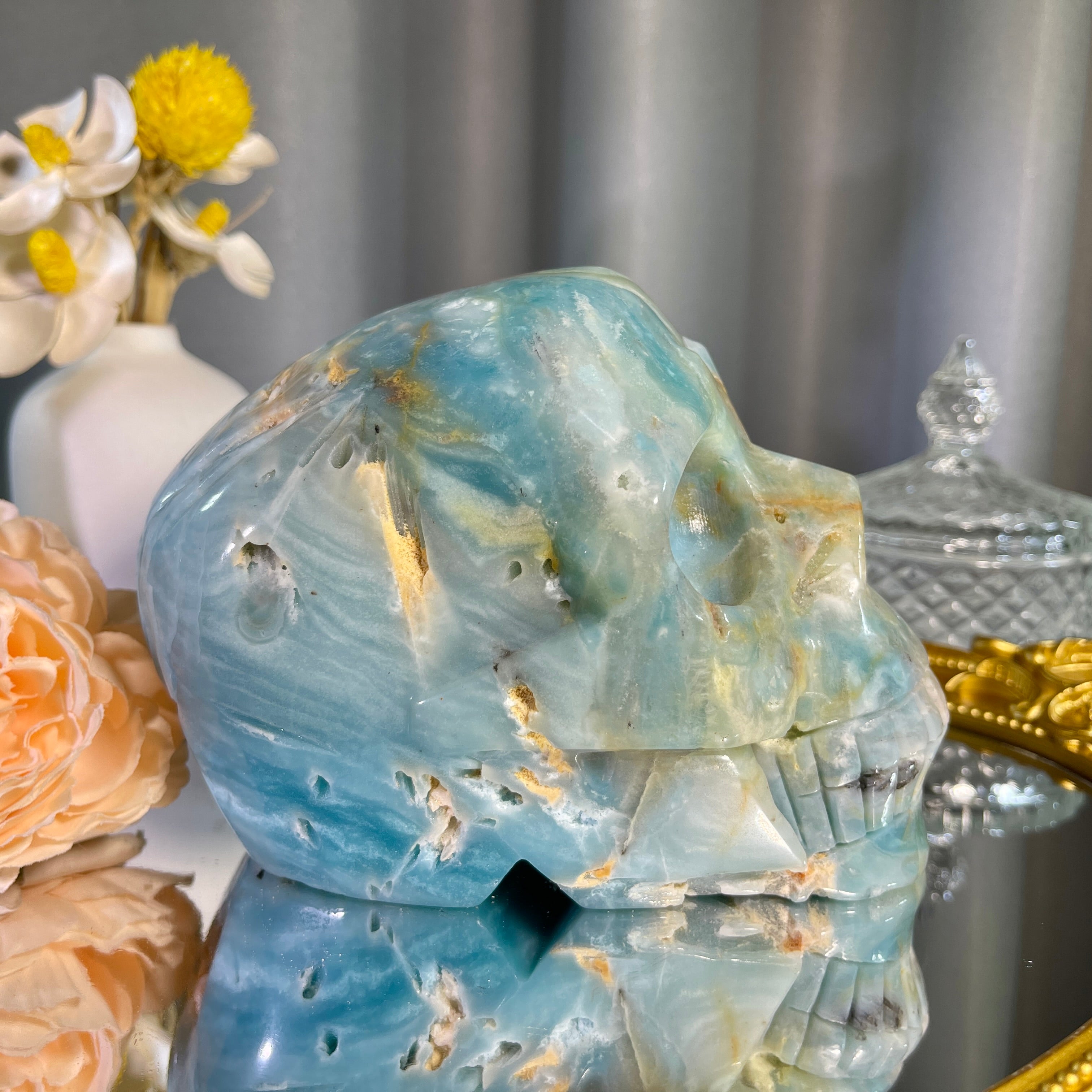 4.2"+ Amazonite Skull 1PC