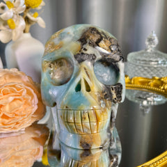 4.7"+ Amazonite Skull 1PC