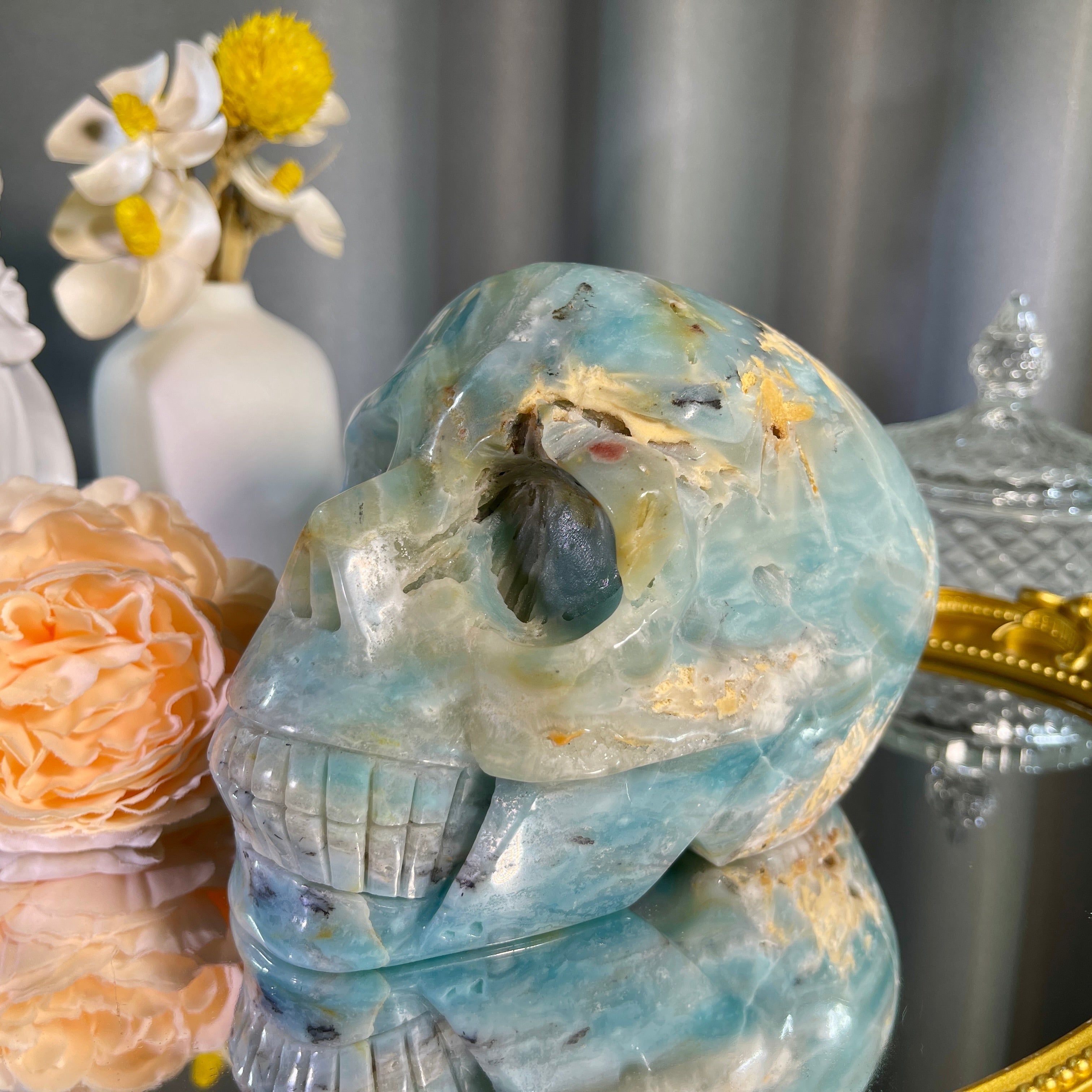 4.2"+ Amazonite Skull 1PC