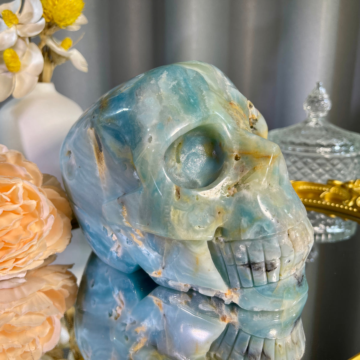 4.2"+ Amazonite Skull 1PC