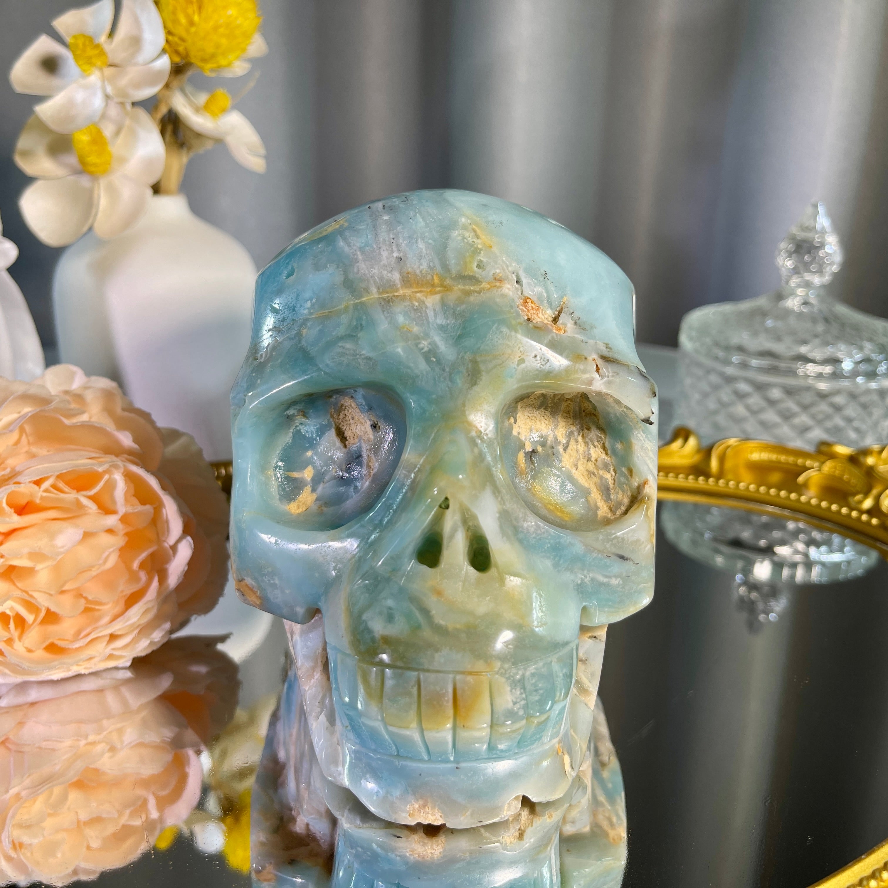 4.6"+ Amazonite Skull 1PC