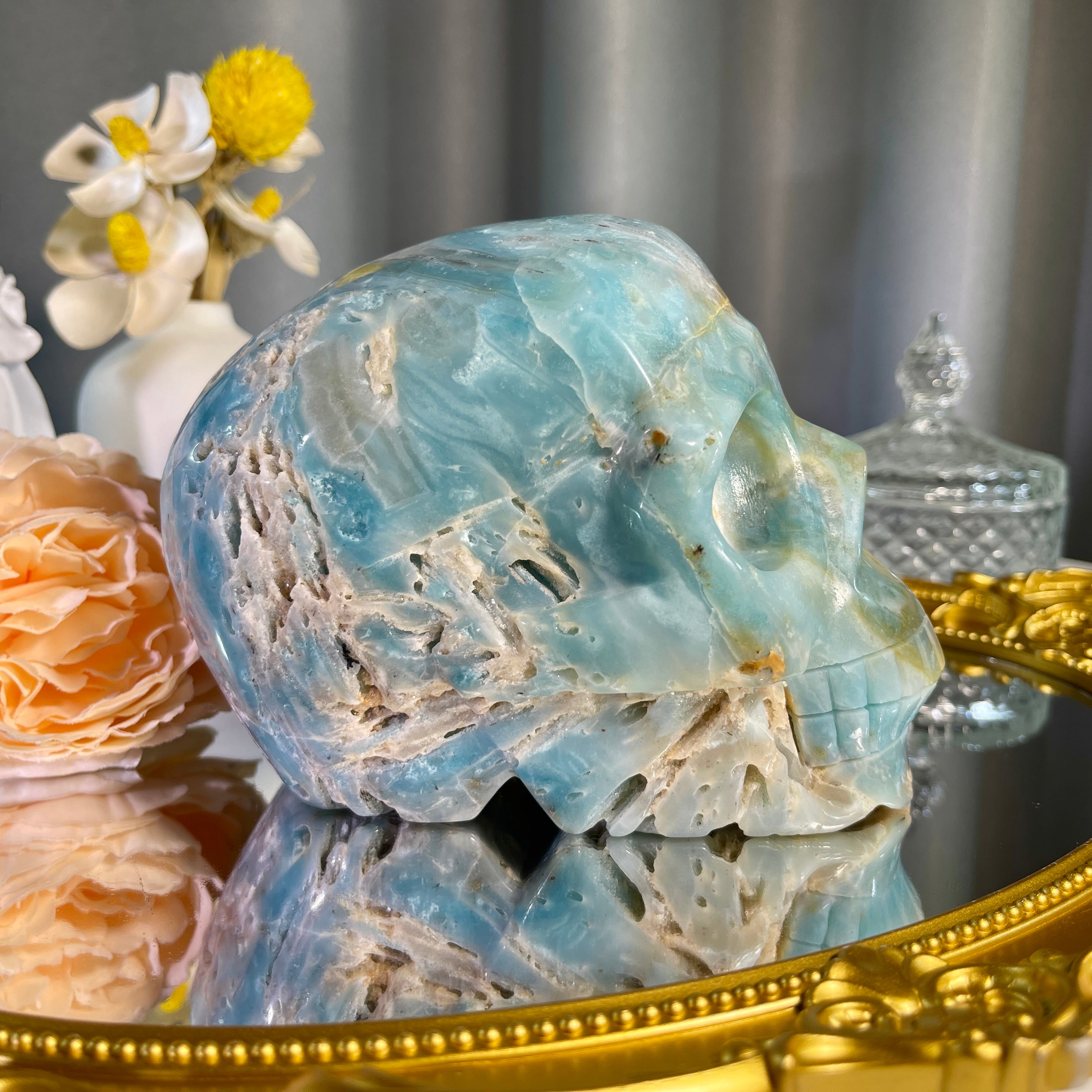 4.6"+ Amazonite Skull 1PC