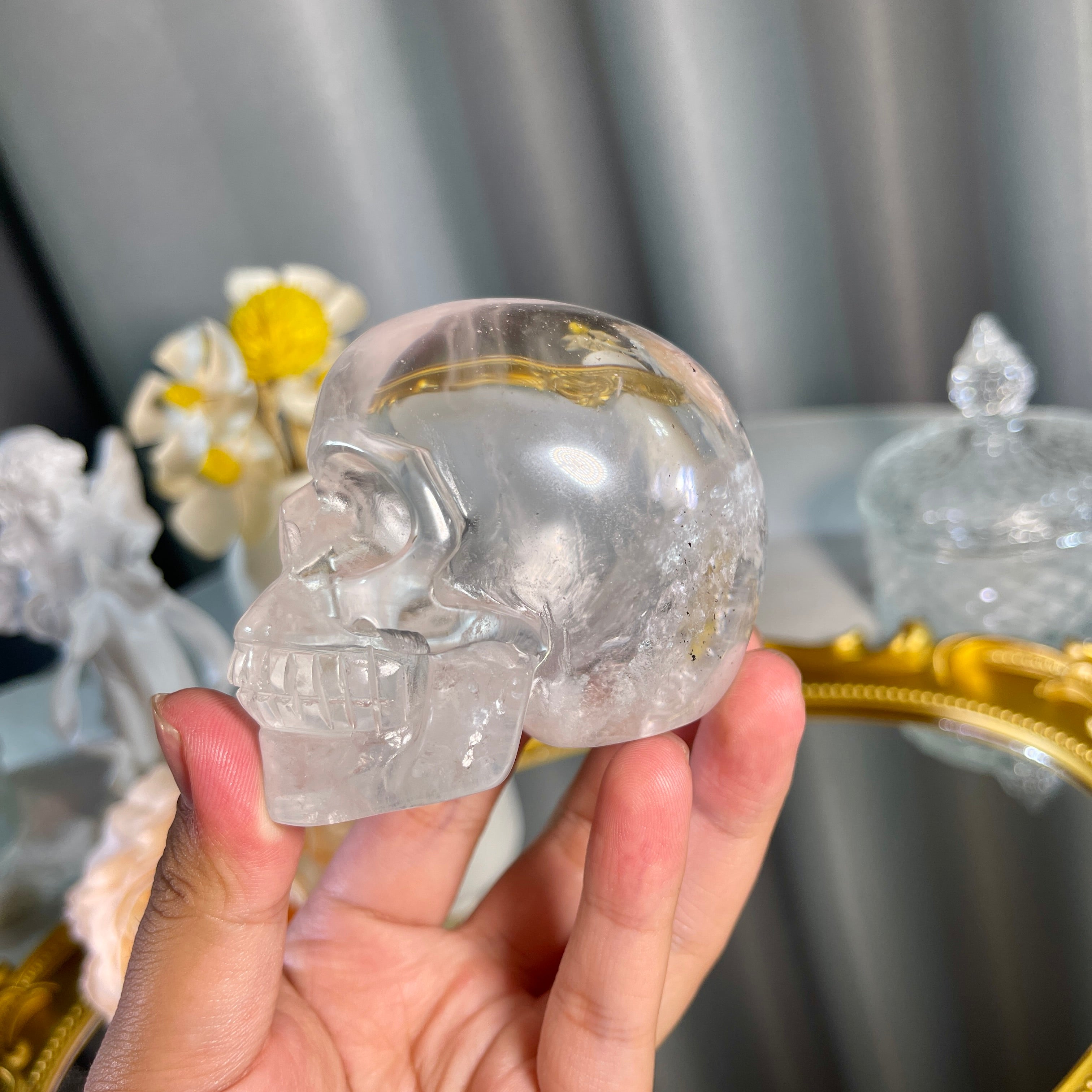 Clear Quartz Skull 1PC