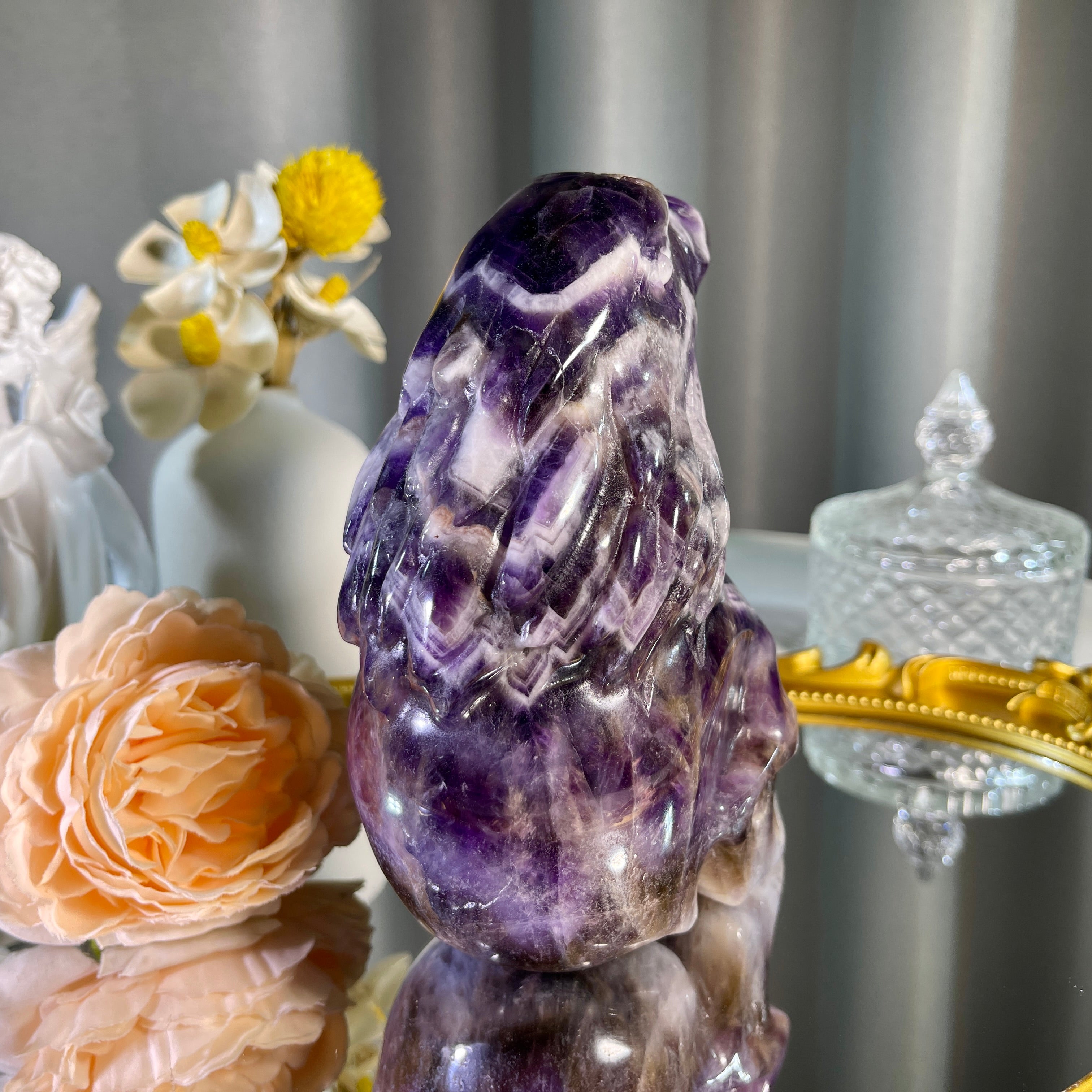 5.5"+ Dream Amethyst Eagle Skull 1PC