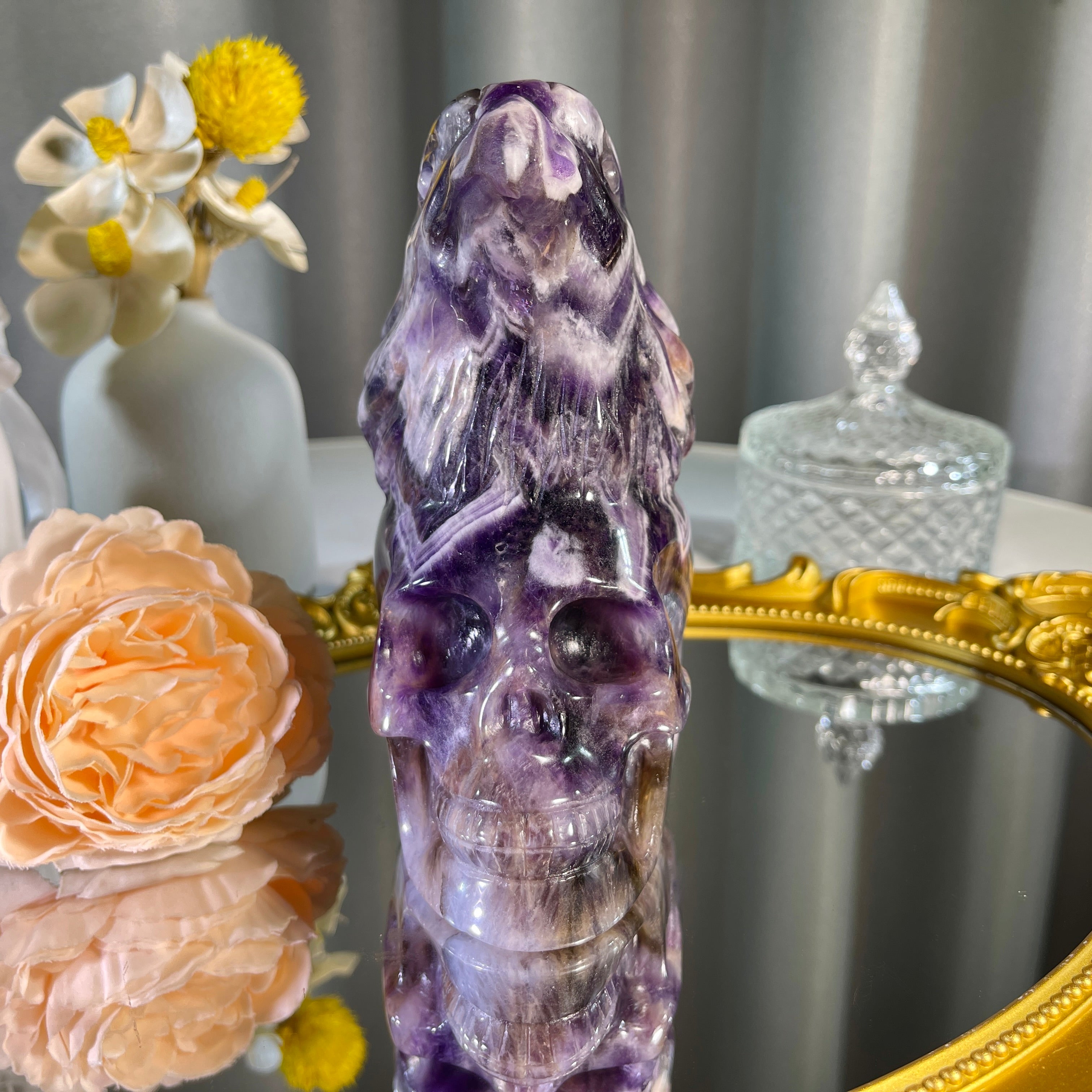 5.5"+ Dream Amethyst Eagle Skull 1PC