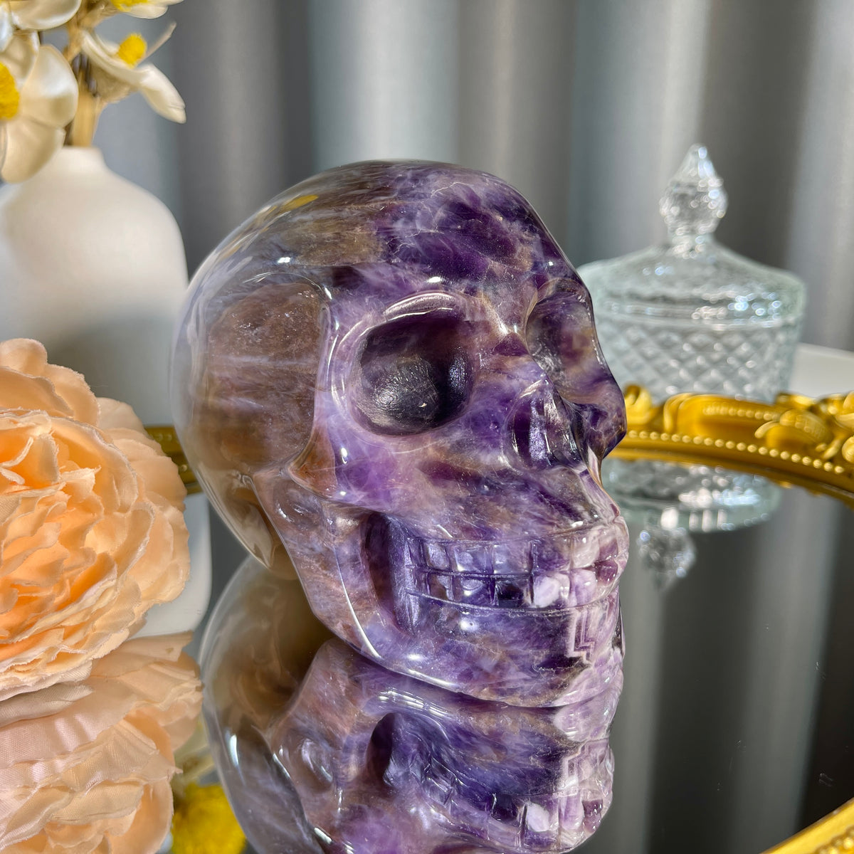 3.5"+ Dream Amethyst Skull 1PC