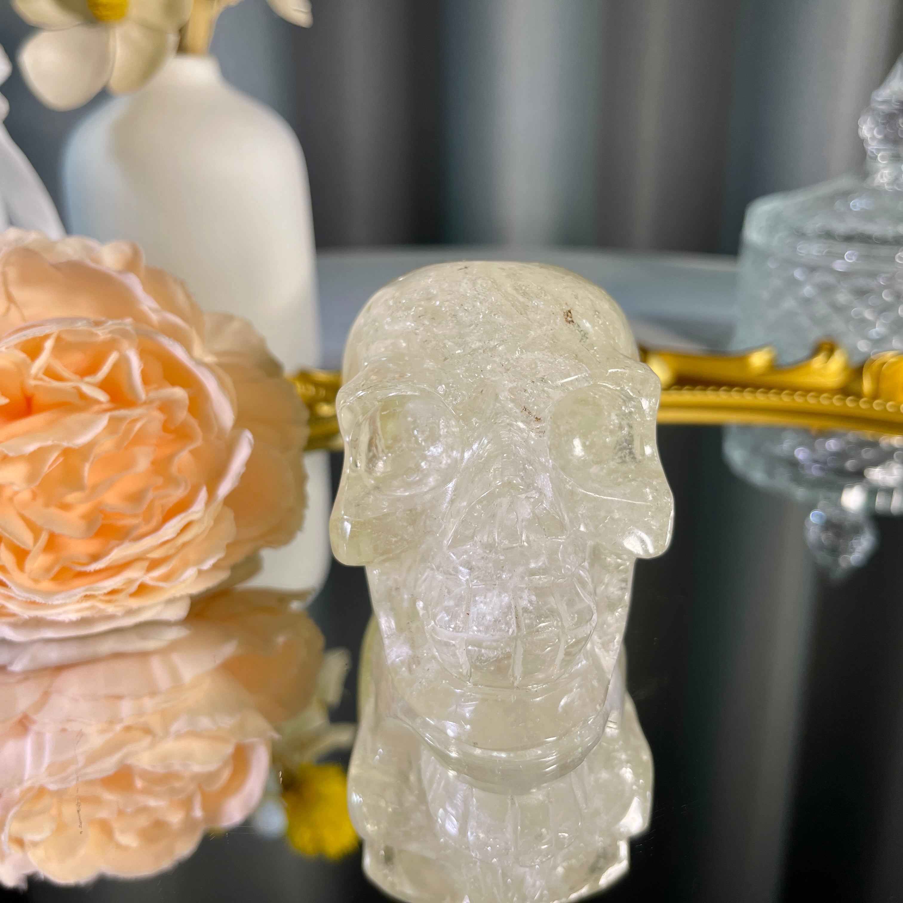 2.6"+ Citrine Skull 1PC