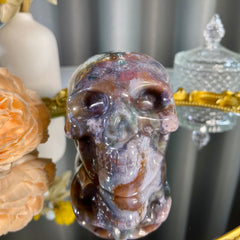 2.6"+ Ocean Jasper Skull 1PC