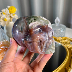 2.5"+ Ocean Jasper Skull 1PC