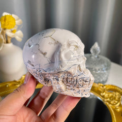 2.5"+ Druzy Tree Agate Skull 1PC