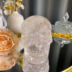 3.7"+ Clear Quartz Skull 1PC