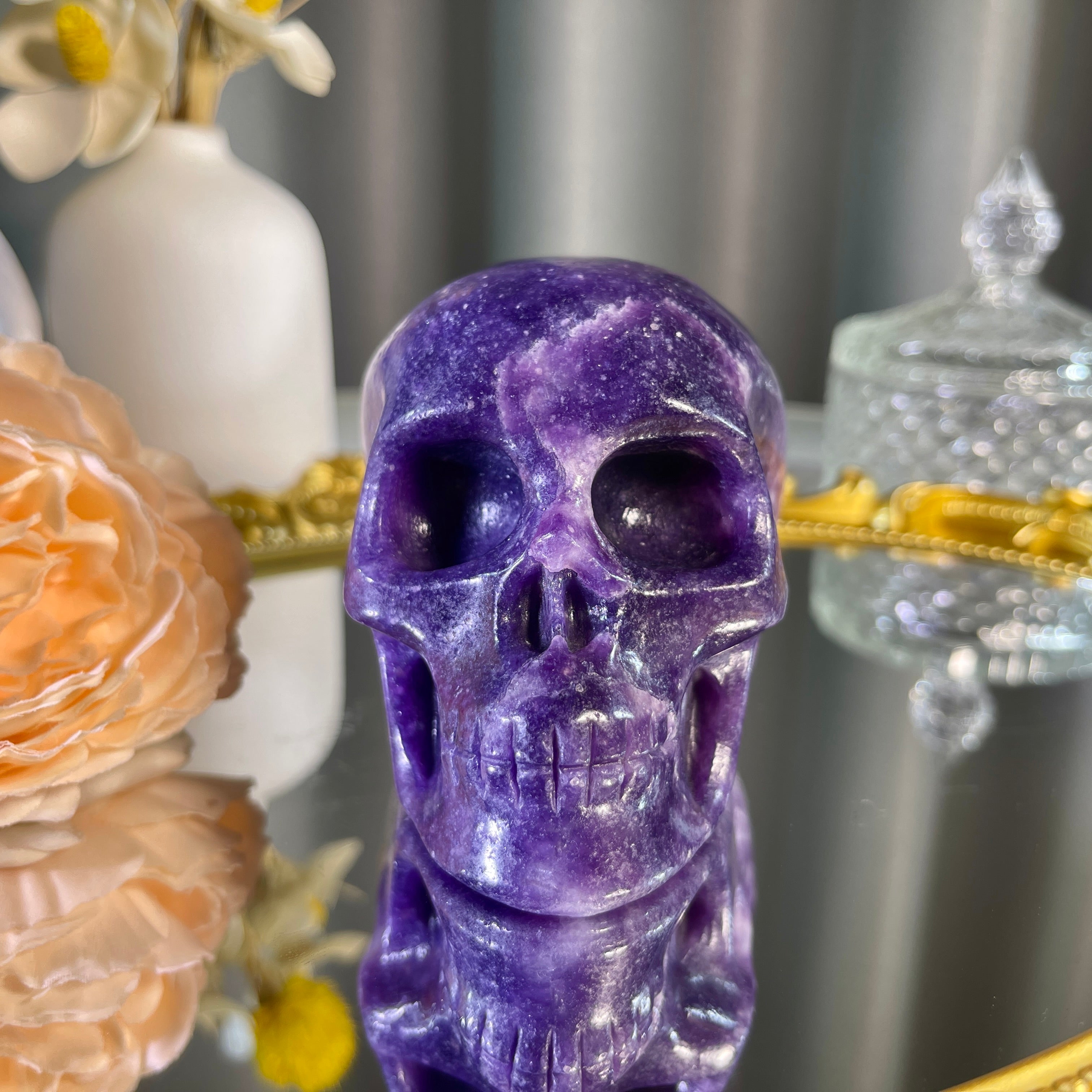 2.7"+ lepidolite Skull 1PC