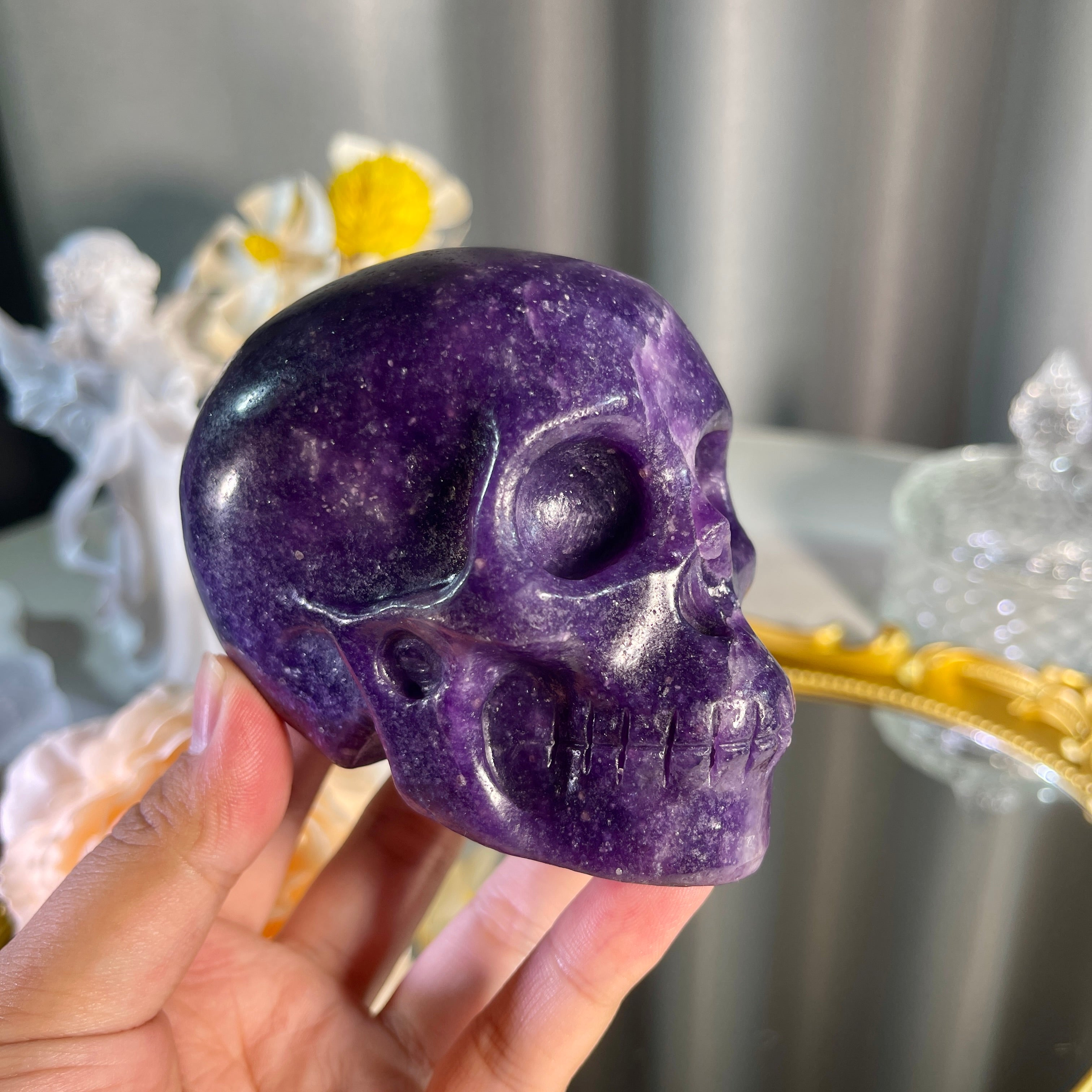 2.7"+ lepidolite Skull 1PC