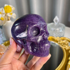 2.6"+ Lepidolite Skull 1PC