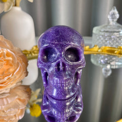 2.6"+ Lepidolite Skull 1PC