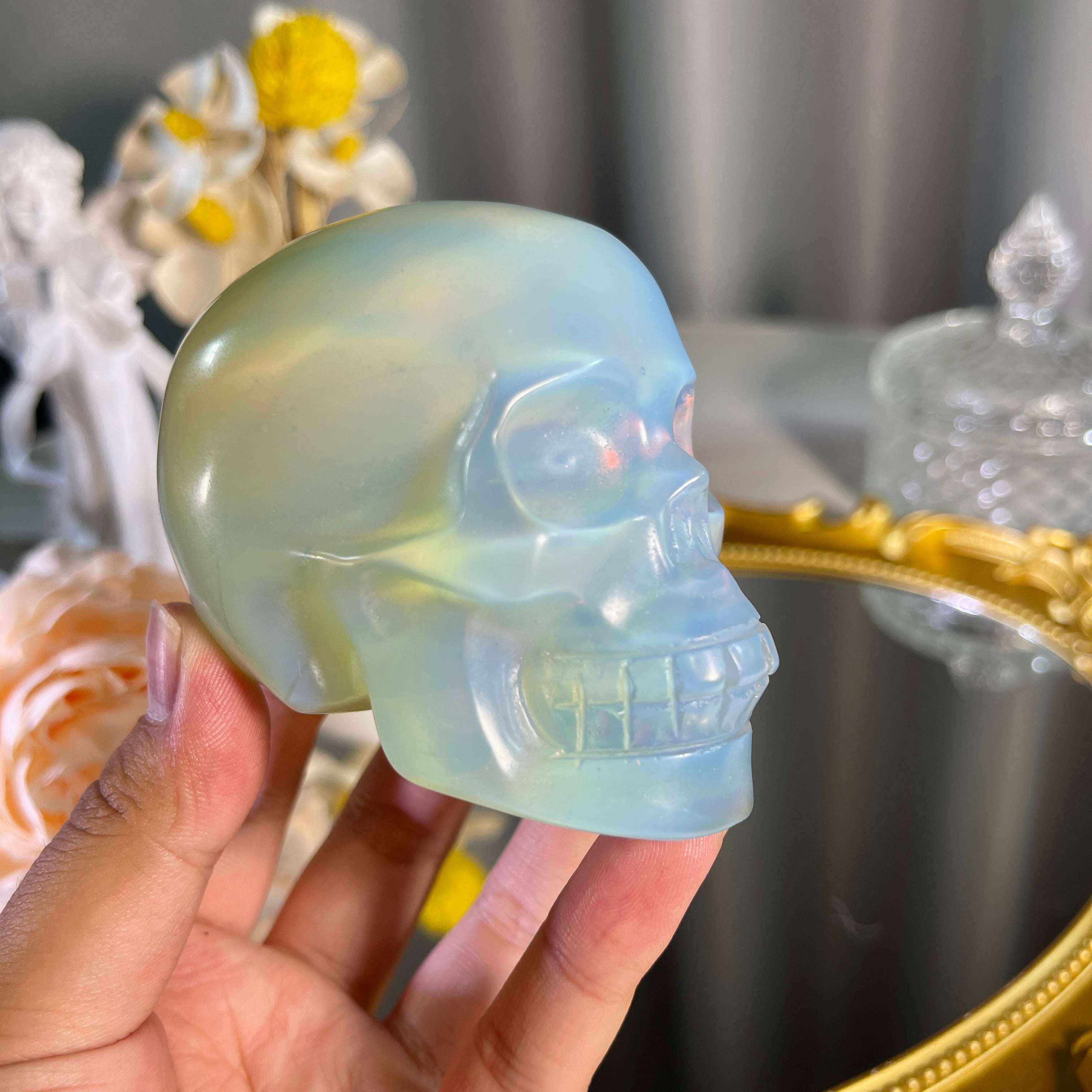 2.4"+ Opalite Skull 1PC