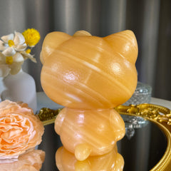 5.7"+ Yellow Calcite Hellokitty 1PC