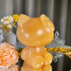 5.7"+ Yellow Calcite Hellokitty 1PC