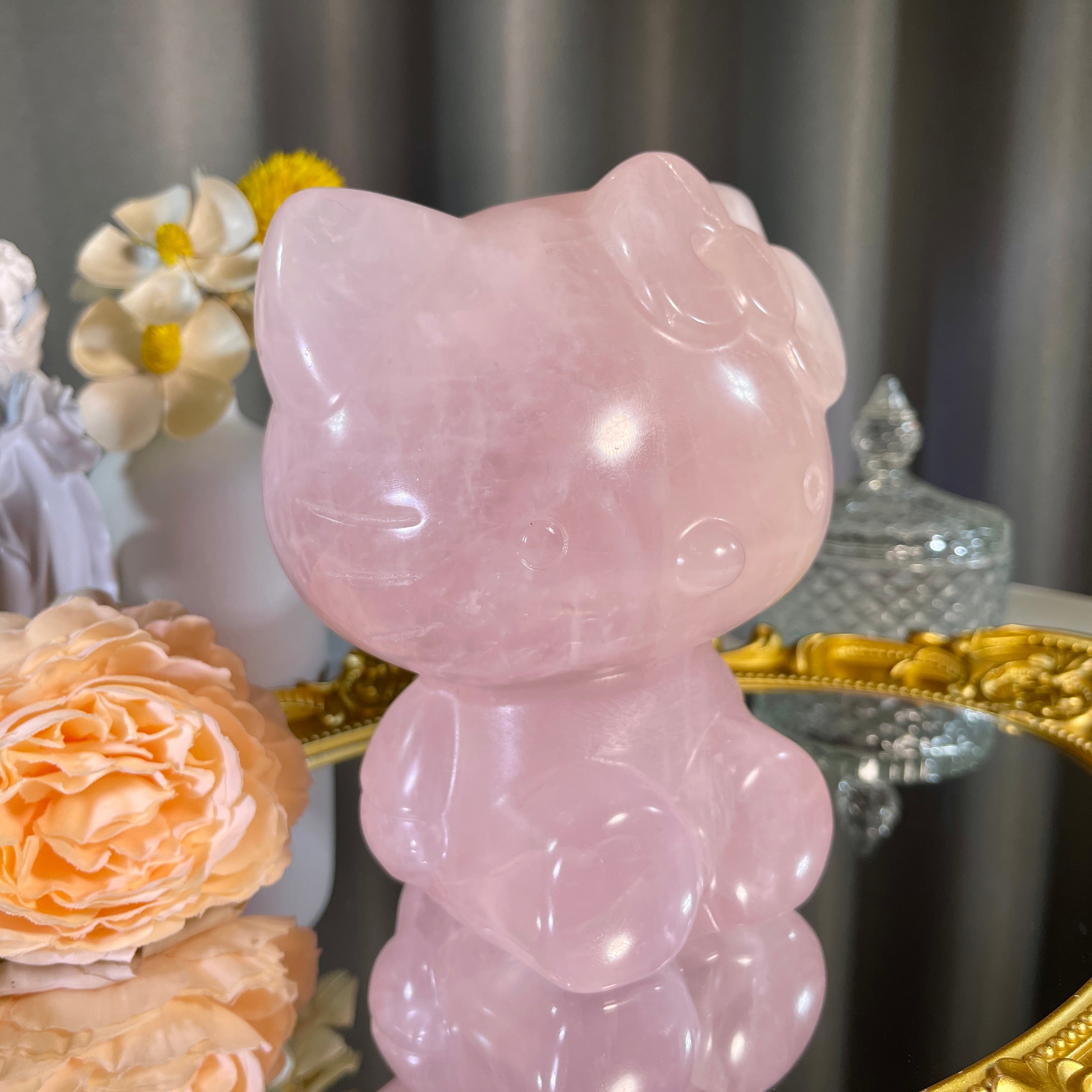 5.5"+ Rose Quartz Hellokitty 1PC