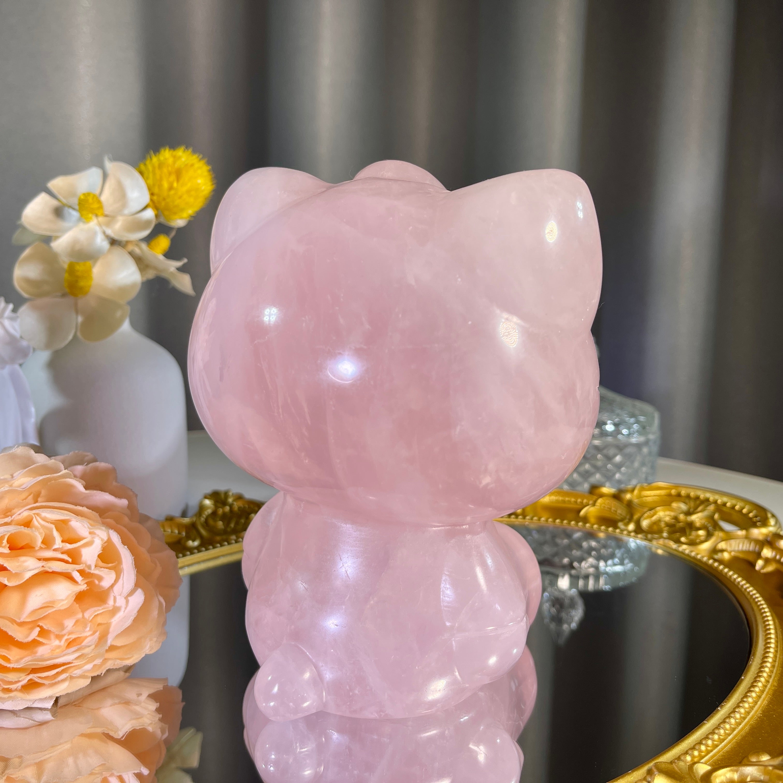 5.5"+ Rose Quartz Hellokitty 1PC