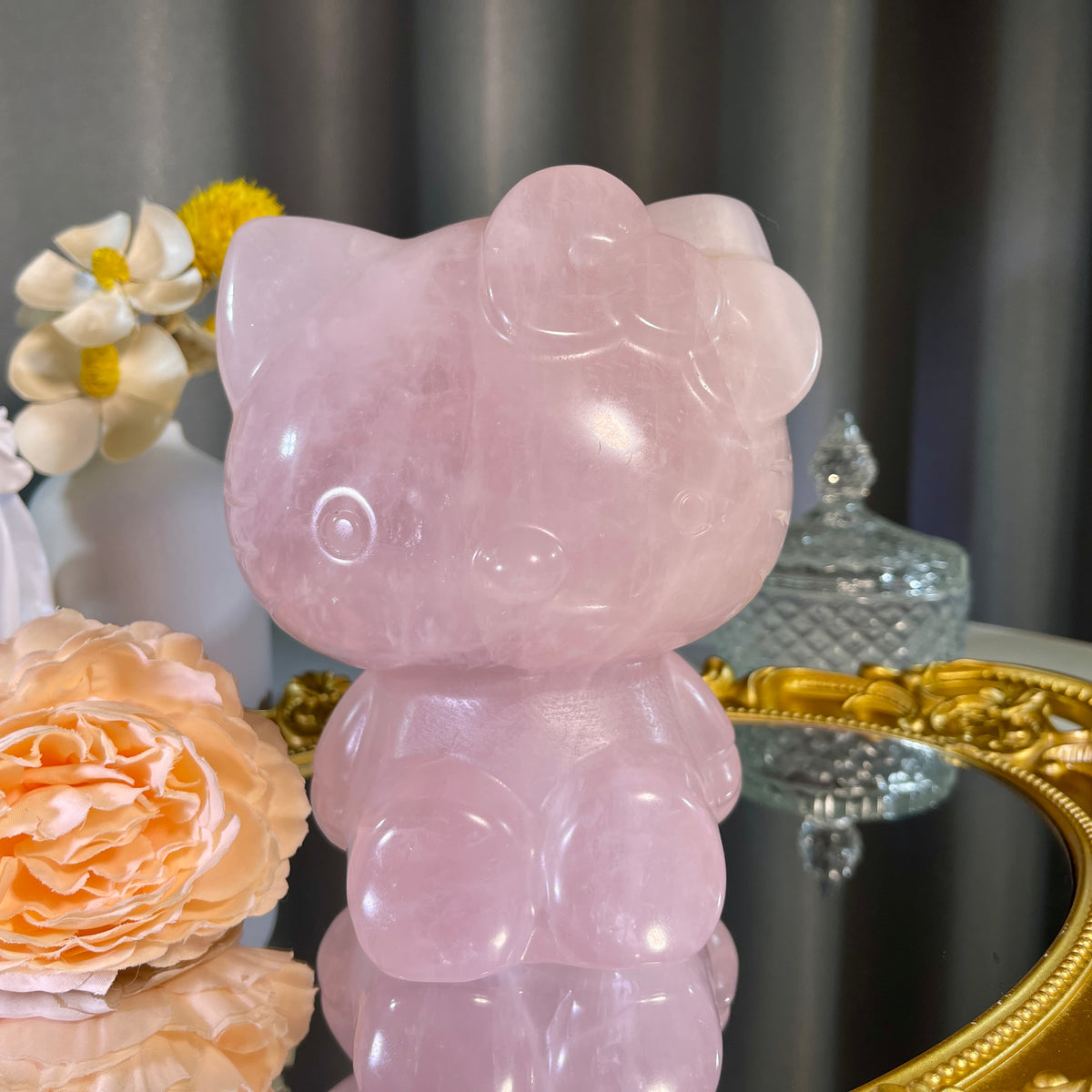 5.5"+ Rose Quartz Hellokitty 1PC