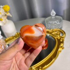 2.0"+ Red Agate Heart 1PC