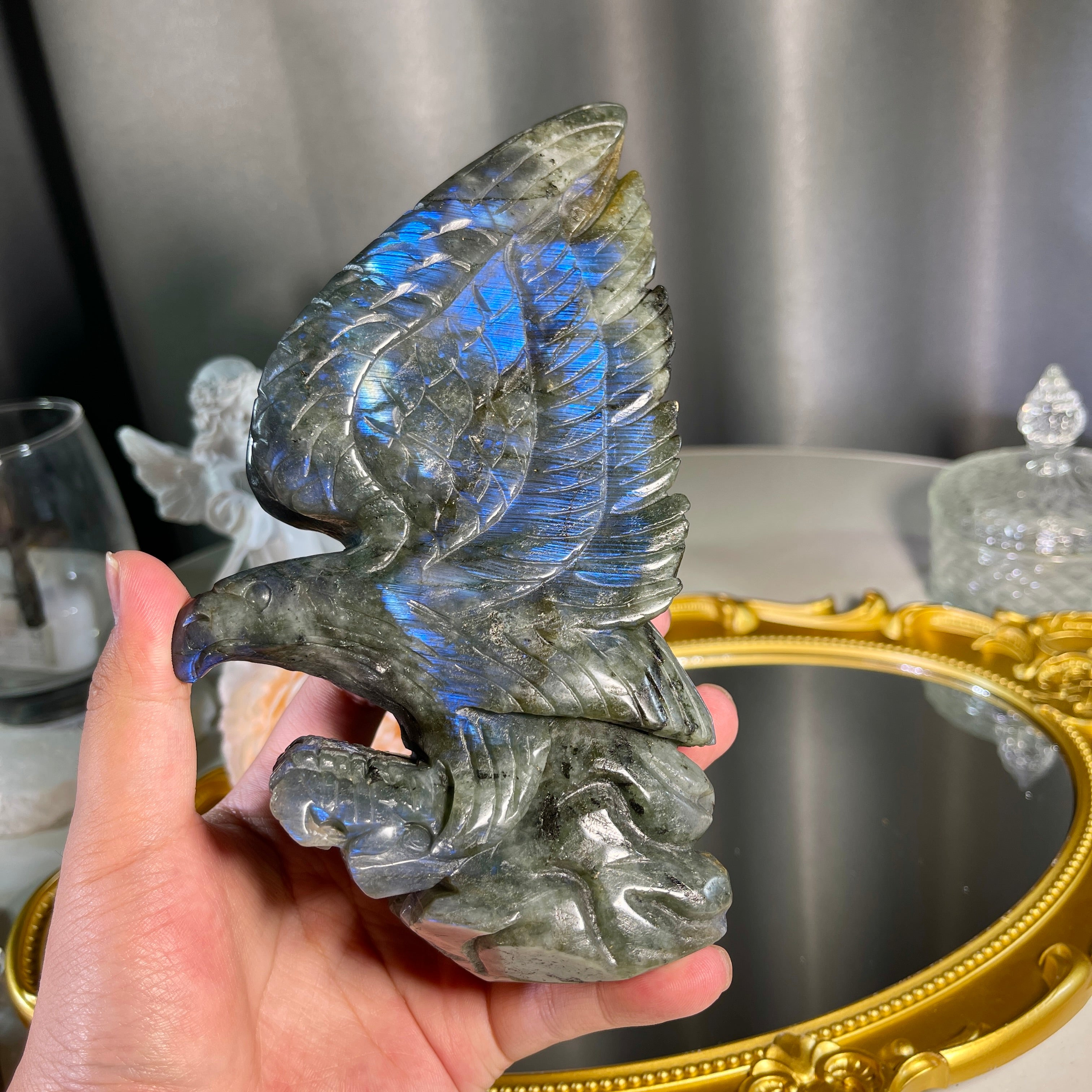 6.1"+ Labradorite Eagle 1PC