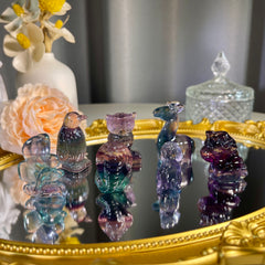 Rainbow Fluorite Animal Family 1PC