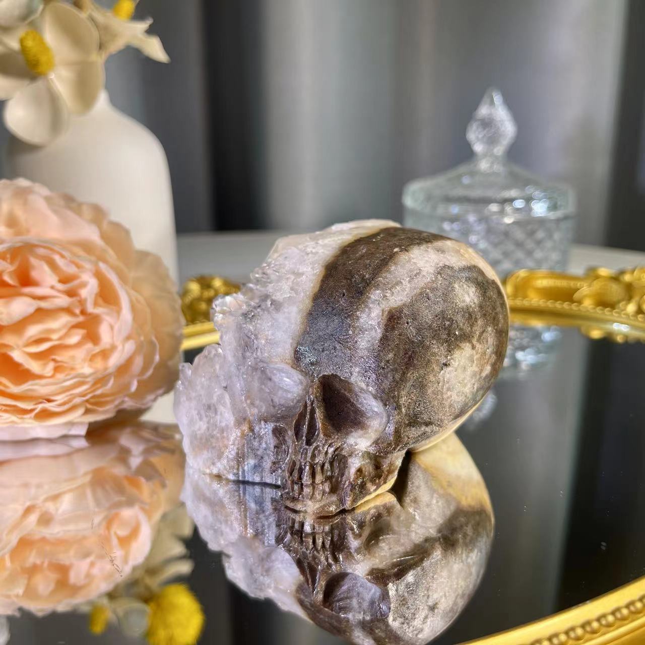 2.1"+ Crystal Cluster Skull 1PC