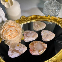 2.1"+ Flower Agate Fish 1PC