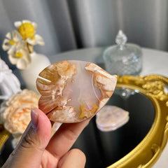 2.1"+ Flower Agate Fish 1PC