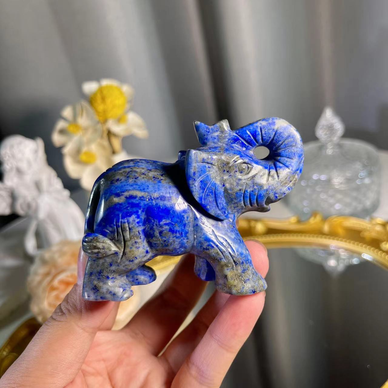 3.0"+ Lapis Lazuli Elephant 1PC