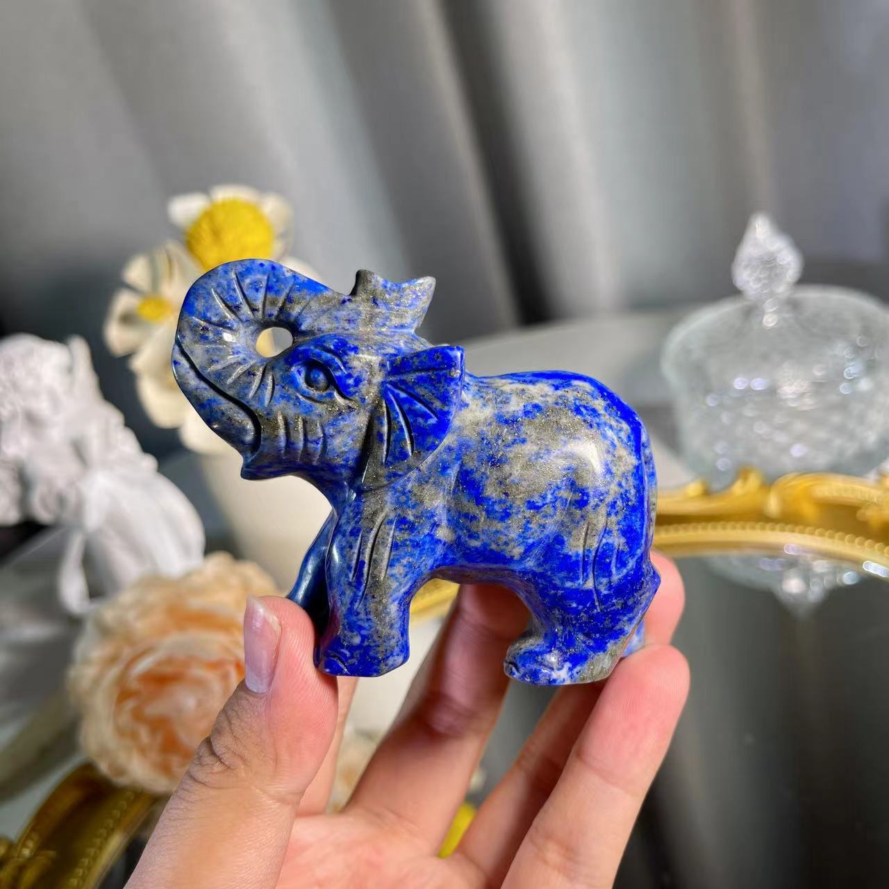 3.0"+ Lapis Lazuli Elephant 1PC