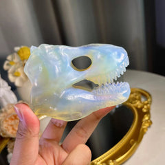 3.3"+ Opalite Dinosaur Skull 1PC