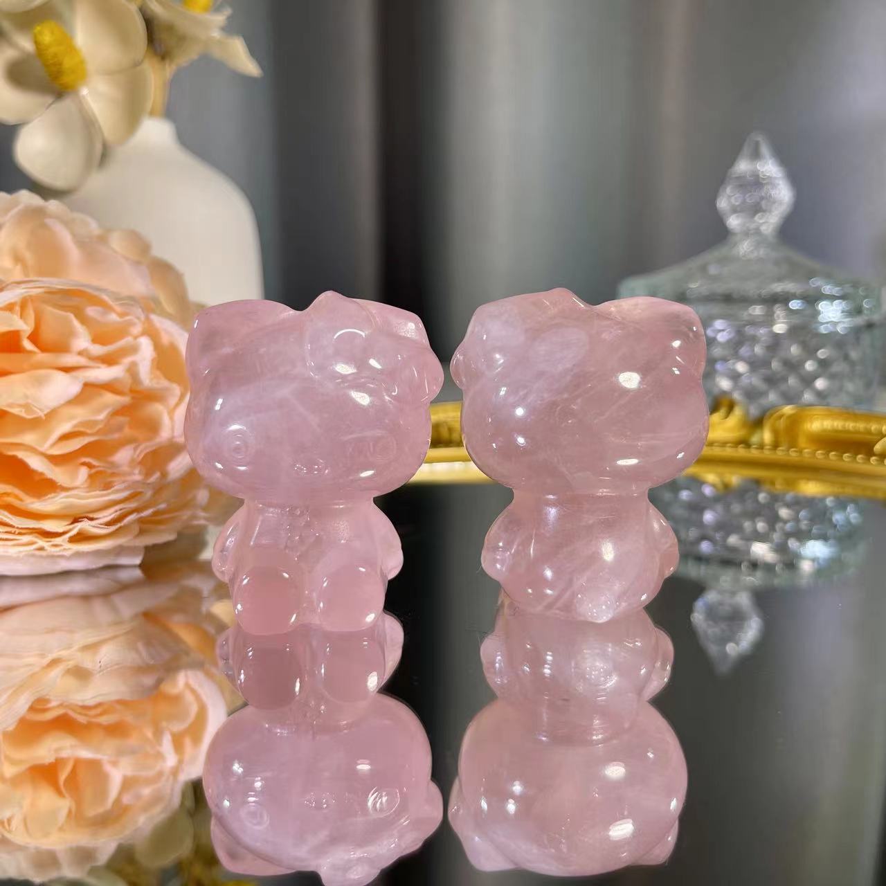 1.7"+ Rose Quartz Hellokitty 1PC