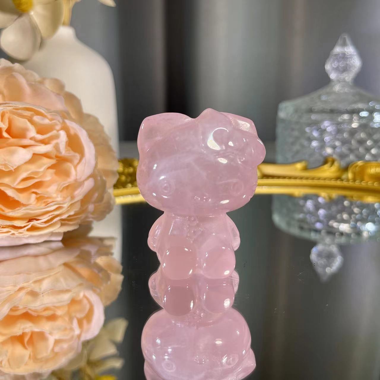 1.7"+ Rose Quartz Hellokitty 1PC