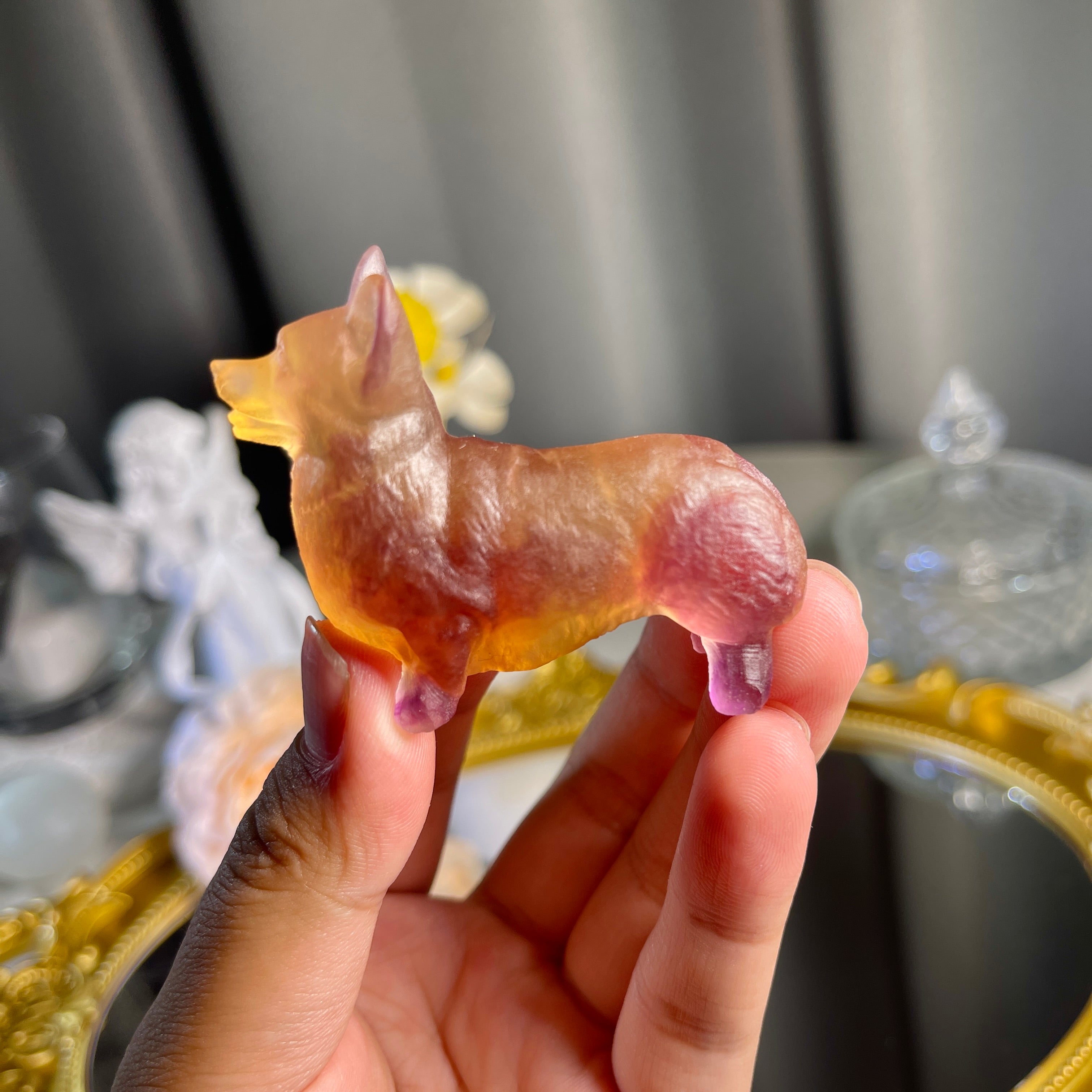 2.5"+ Fluorite Corgi 1PC