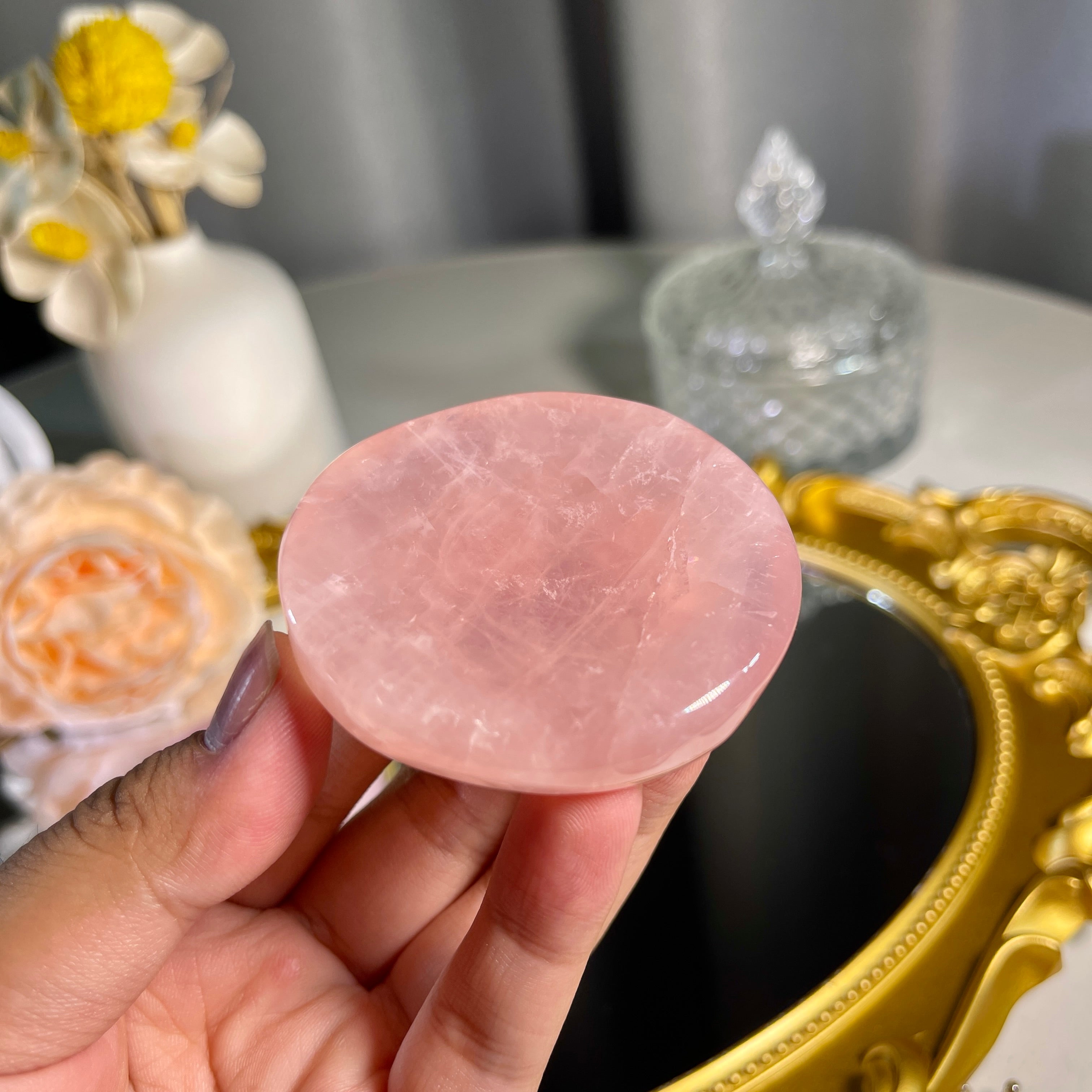 2.2"+ Rose Quartz Bowl 1PC