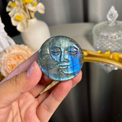 1.6"+ Labradorite Sunface With Moonface 1PC