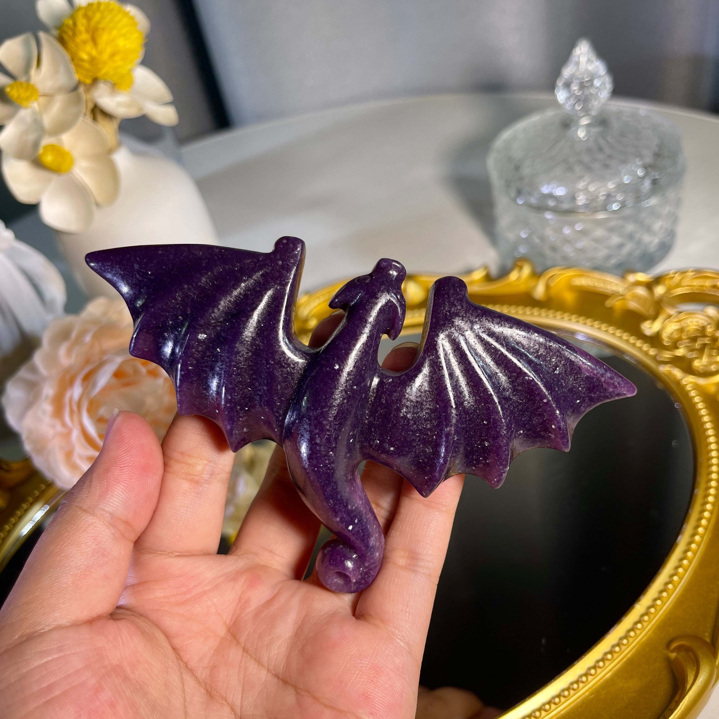 5.3"+ Lepidolite Dragon 1PC