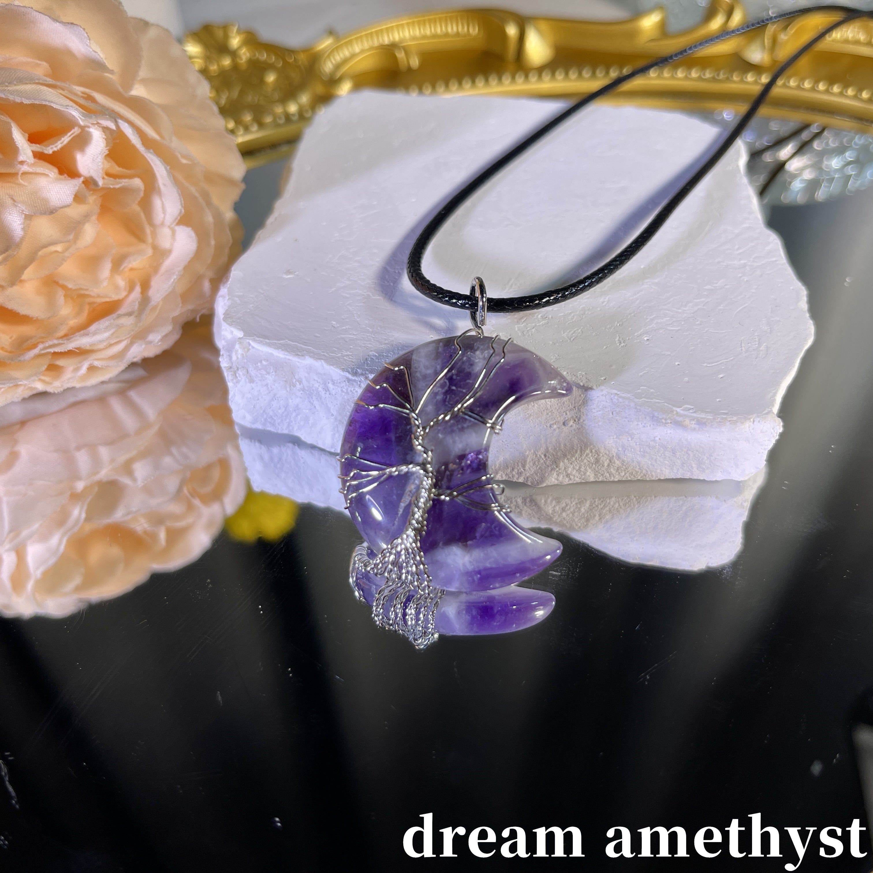 1.4"+ Crystal Moon Pendant 1PC