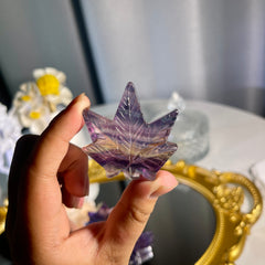 1.7"+ Rainbow Fluorite Leaf 1PC